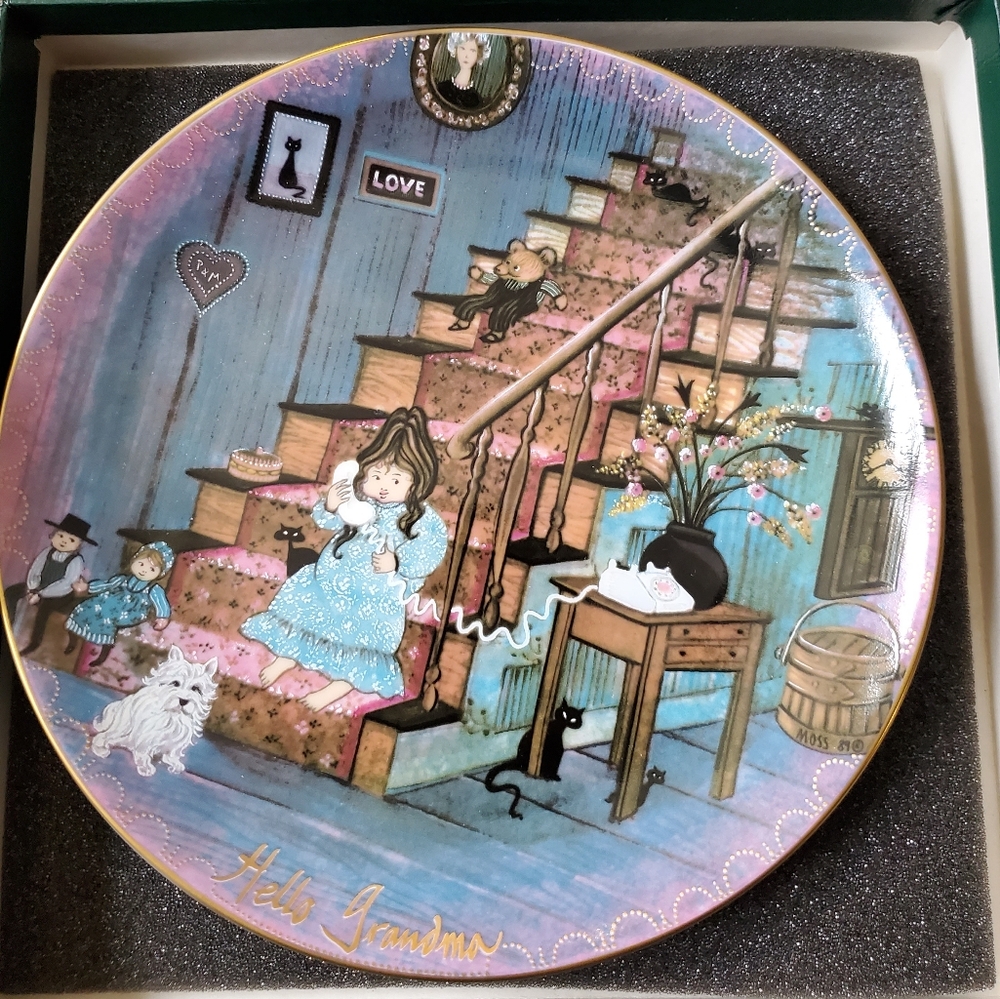 P. Buckley Moss plate Hello Grandma